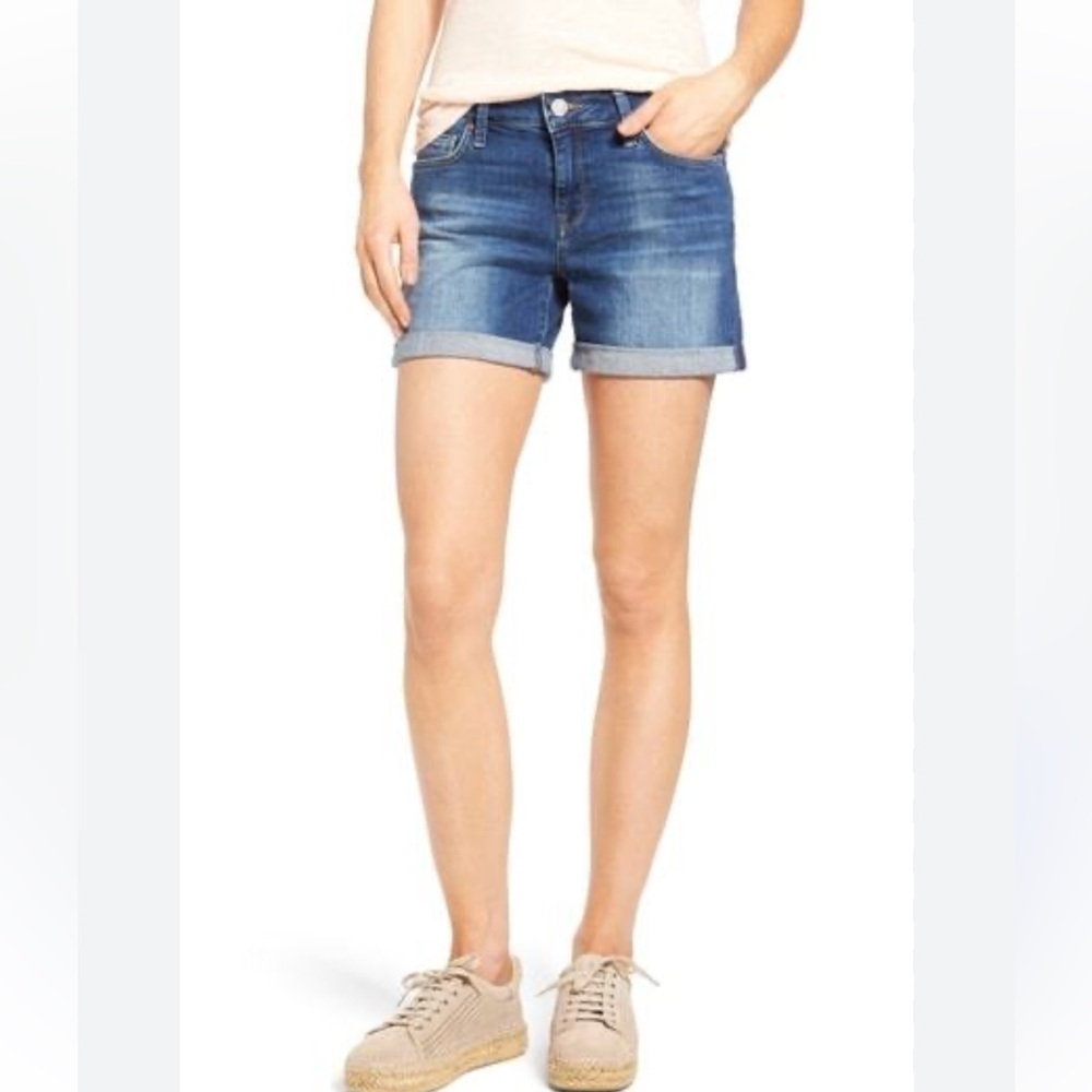 MAVI Rolled rolled Cuff Jean Shorts Women's dark wash vacation outdoors summer - Picture 5 of 12